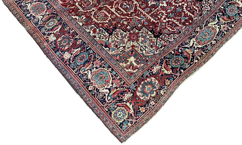 9x13 Antique High Quality Traditional Rug Geometric Rust 284cm x 391cm C.1910 gallery