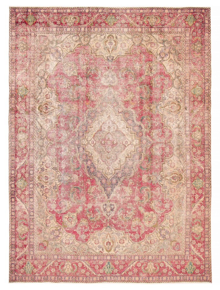 Traditional Vintage Hand-Knotted Area Rug 9'7" x 13'0" Oriental Wool Carpet