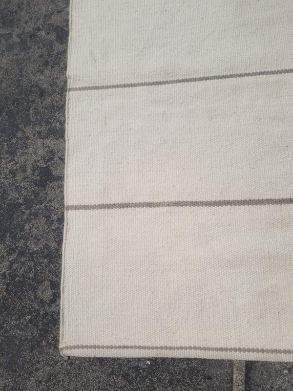 Vintage Traditional Handmade Beautiful Striped Kilim Floor Rug Carpet 152x79 cm gallery