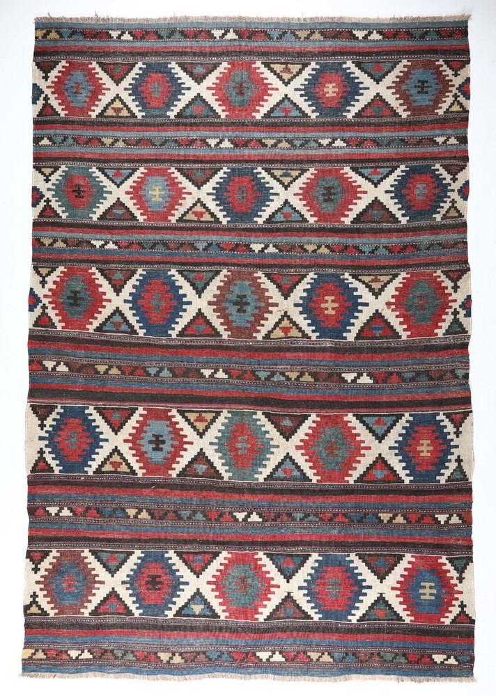 Antique Shirvan Kilim – Caucasian Flatweave, Late 19th Century -5' 11'' X 8' 11'