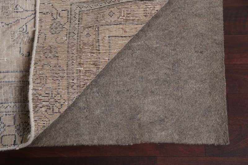 Muted Distressed Geometric Traditional Area Rug Hand-made Vintage Carpet 7x10 gallery