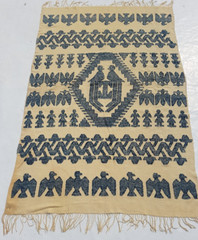 Vintage Traditional Handcrafted Mexican Kilim Rug for Home Décor 230×152 cm