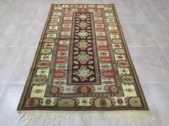 Antique Milas Turkish Rug 4×7 Vintage Hand Spun Wool Oriental Runner Rug