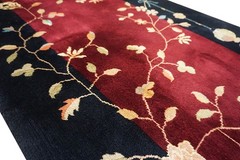 3X16 Antique Chinese Art Deco Wool Area Rug 1920