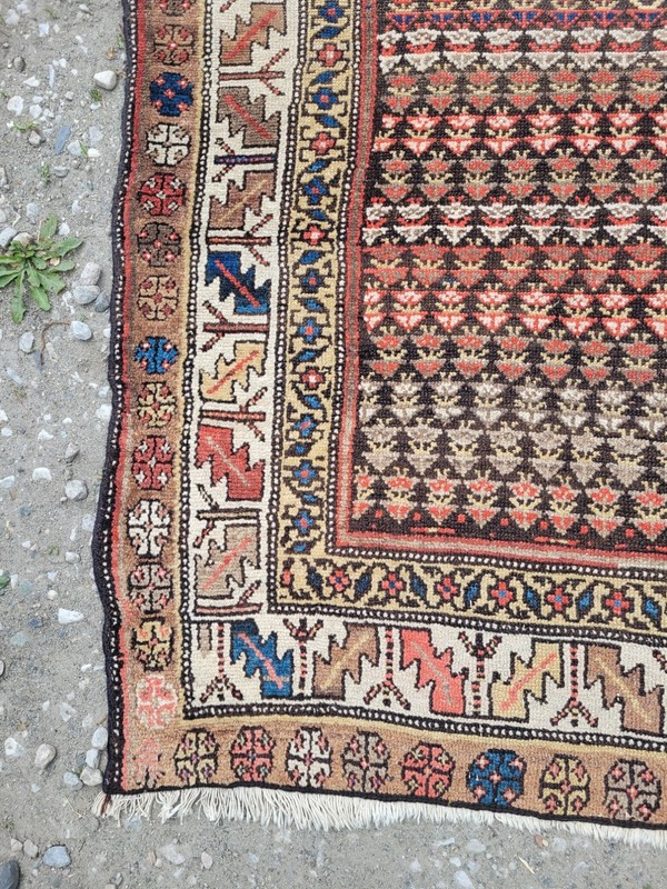 BEAUTIFUL FINE ANTIQUE HAMADAN ORIENTAL HAND DONE RUG 7' 2" X 3' 4" CIRCA 1890s gallery