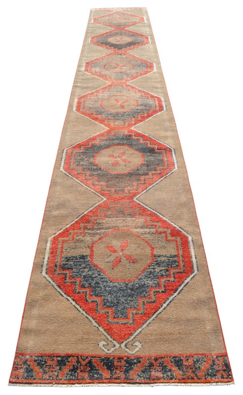 3x19 ft Vintage Rug Runner Handmade EXTRA LONG Hallway Runner Wool Turkish Rug gallery