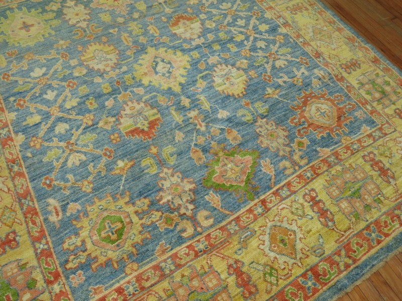 Modern Turkish Oushak Ushak Rug Size 8'3''x9'1'' gallery