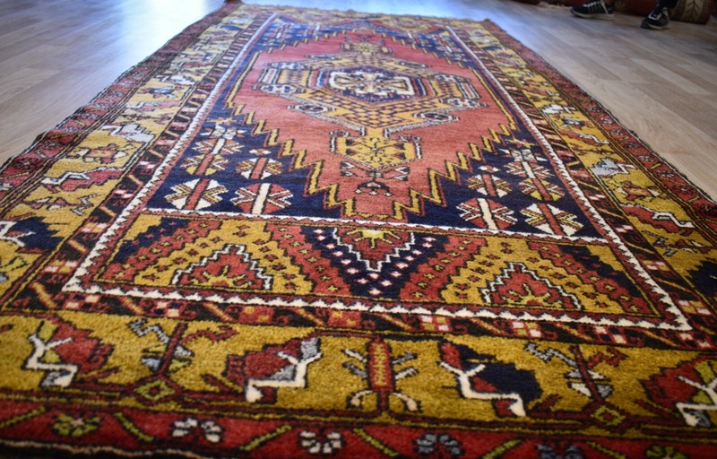 Antique Never Used Caucasian Kazak Handmade Dowry Rug 4Ft 4' x 9Ft Free Shipping gallery