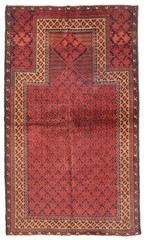 Vintage Traditional Hand-Knotted Area Rug 3’5″ x 5’9″ Oriental Wool Carpet