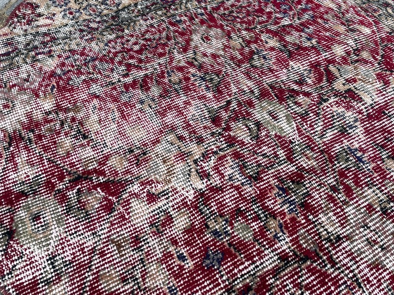 Home Decor Rug, Turkish Vintage Rug, Boho Decor Rug, 3,2 x 3,2 ft gallery