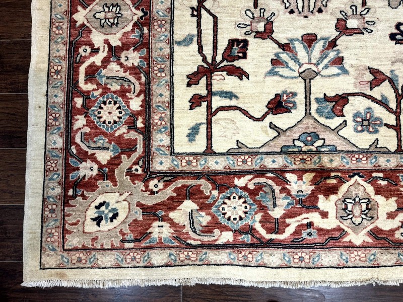 Peshawar Rug 10x14, Beige and Rust Red, Large Pak Per'sian Rug, Pakistani Rug gallery