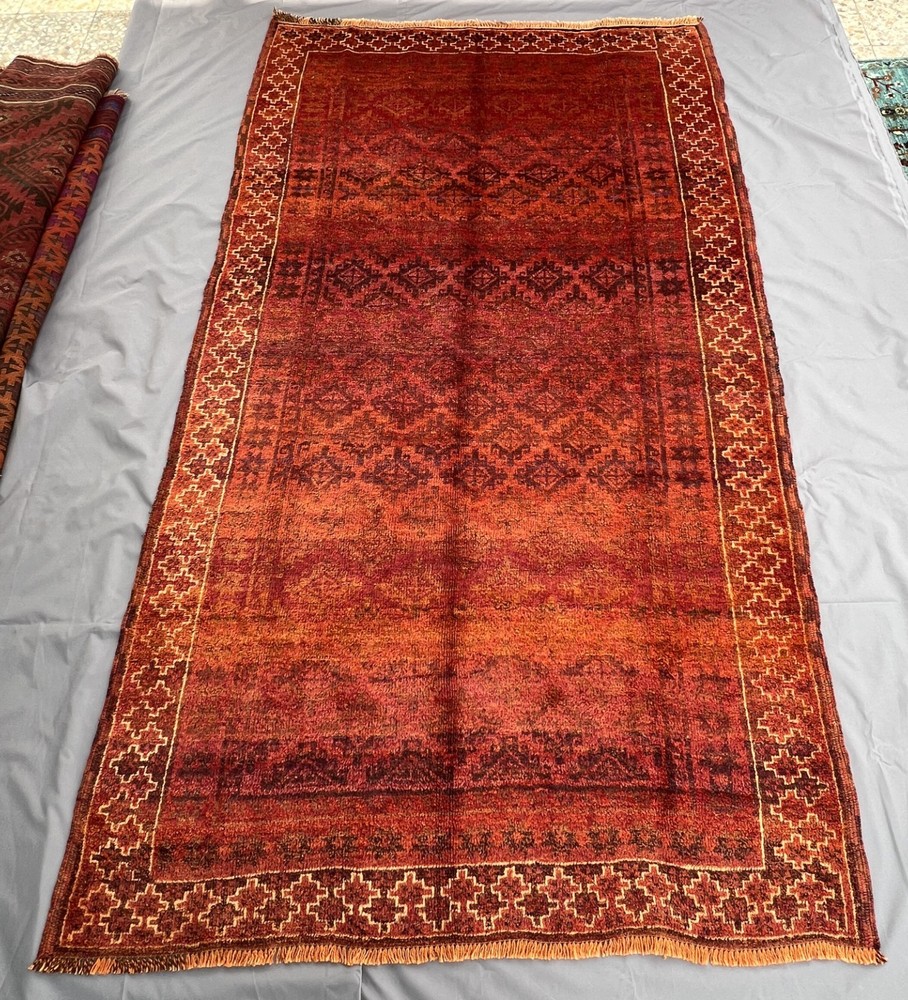160 X 270 cm Vintage Natural Vegetable Dye Nomad Maldari Belouch Abrash Kowdani