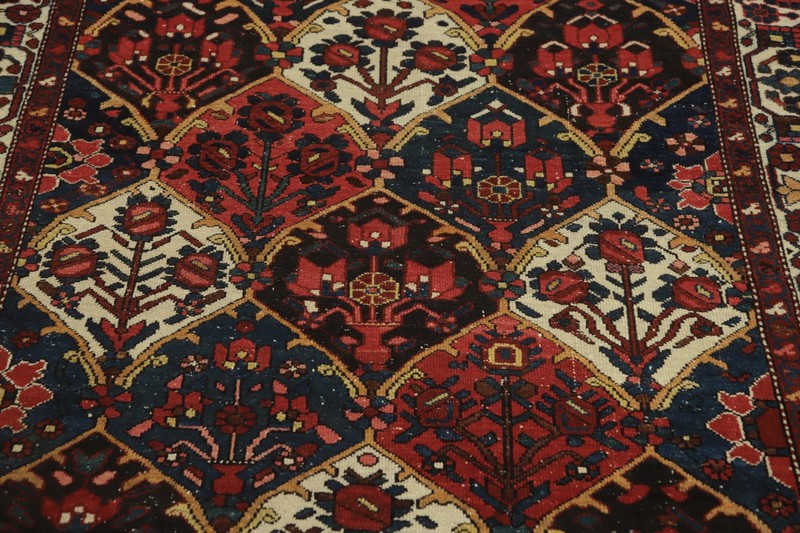 Antique Garden Design Vegetable Dye Traditional Rug 5x6 ft Hand-knotted Wool gallery
