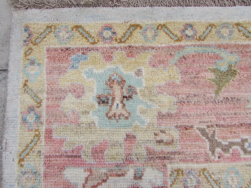 Vintage Traditional Hand Made Turkish Oushak Oriental Wool Blue Carpet 468x330cm gallery