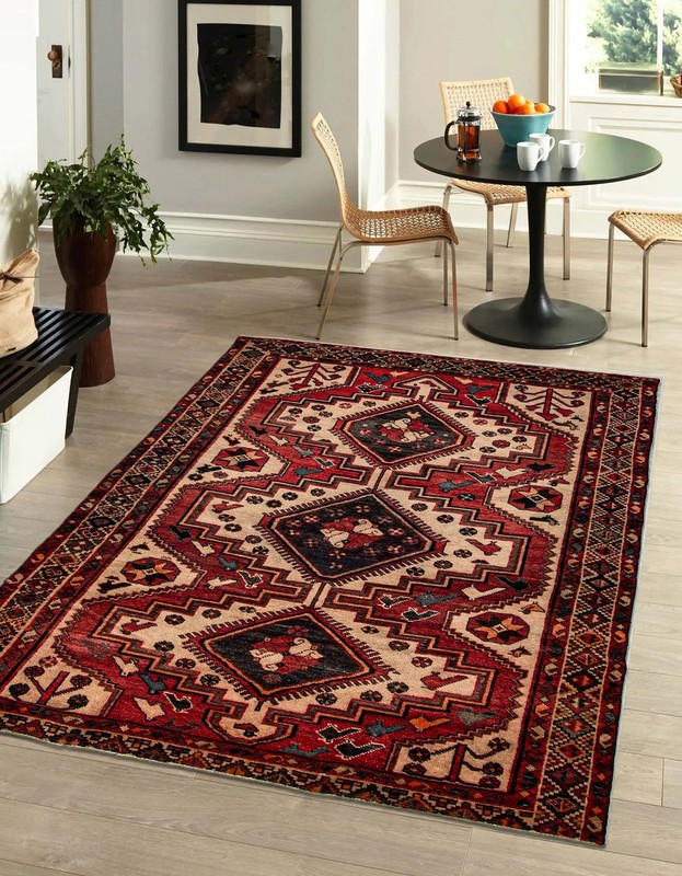 Vintage 5'2" x 9'3" Traditional Hand Knotted Vegetable Dye Wool Area Rug gallery