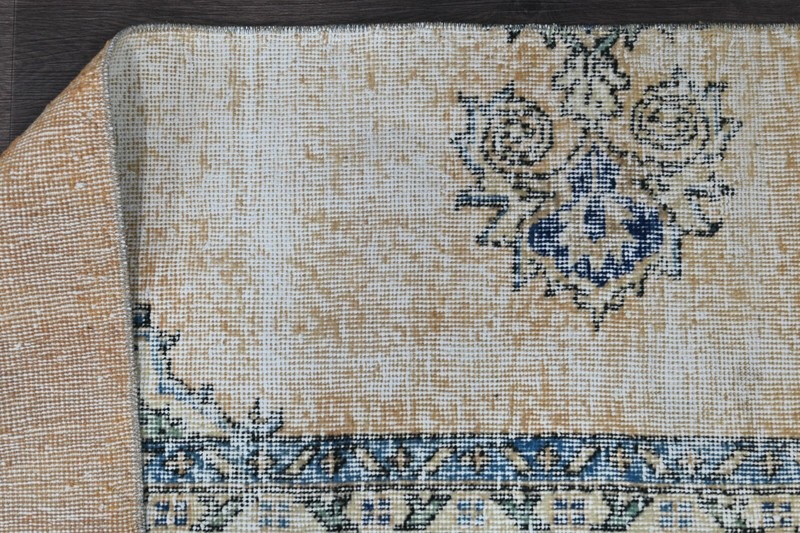Vintage Turkish Runner Rug 2x7ft ORANGE Handmade Anatolian Oushak Hallway Wool gallery