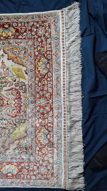 Prayer Style Rug, Turkish Hereke 1980s 600kpsi gallery