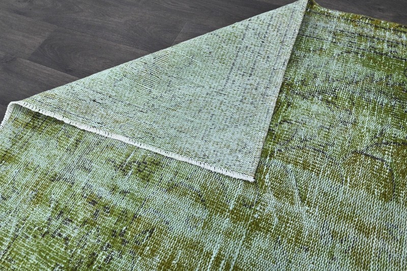 Oushak 6x10,Turkish Rug,vintage,anatolian,GREEN,kilim,Bohemian,handmade,wool gallery