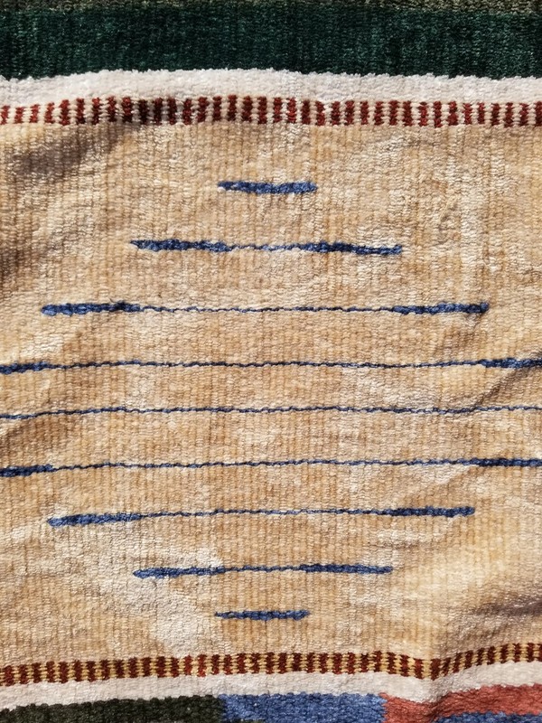 Vintage Traditional Handmade Southwestern Wool Multicolor Kilim 6.5x3.6 ft gallery