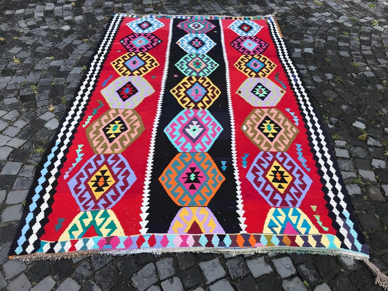 Turkish Antique rug Bohemian Area rug Oushak rug Vintage Rug Handmade Wool rug gallery