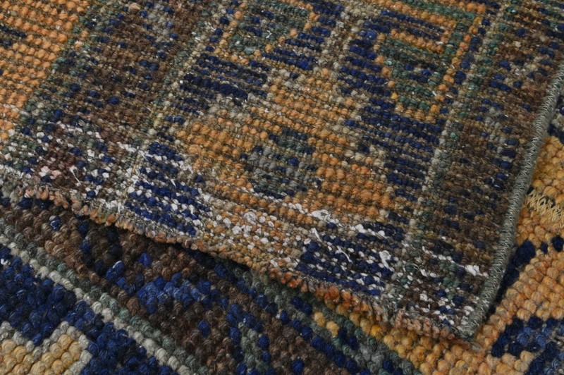 Vintage Turkish Runner Rug 3x10ft Wool Anatolian Handmade Hallway Oushak ORANGE gallery