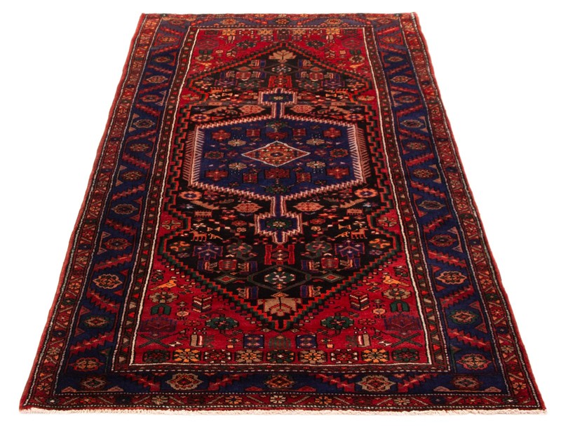 Vintage Hand-Knotted Area Rug 4'10" x 9'2" Traditional Oriental Wool Carpet gallery