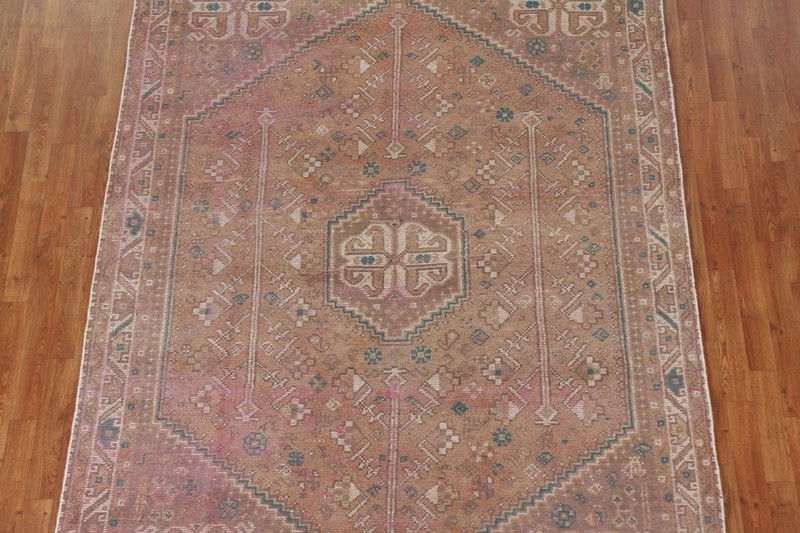 Semi-Antique Geometric Handmade Area Rug 6x9 Living Room Tribal Wool Carpet gallery