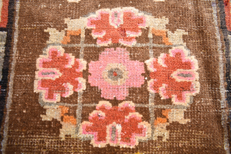 Fabulous Antique Tibetan Chinese Peking Rug 20'' x 40'' Collectors Item Wool Rug gallery