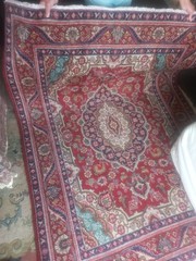 Authentic, Handwoven P ersian Carpet Rug, Antique, K ashun, 195cm×140cm.