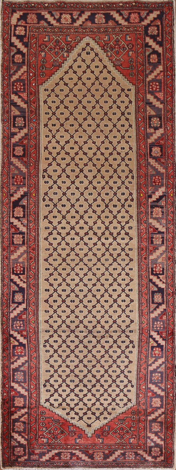 Geometric Handmade 10 ft Runner Rug 4x10 Vintage Tribal Traditional Wool Carpet gallery