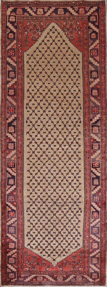 Geometric Handmade 10 ft Runner Rug 4x10 Vintage Tribal Traditional Wool Carpet