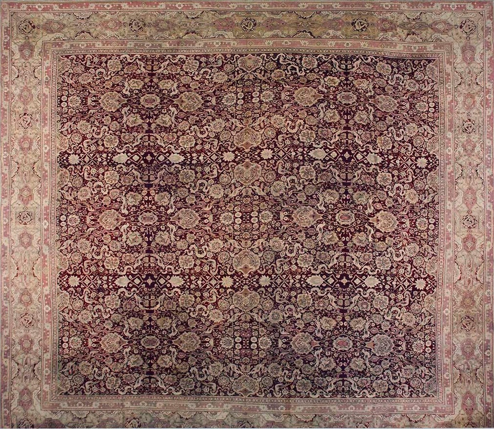 15X17 Antique Indian Agra Wool Area Rug gallery