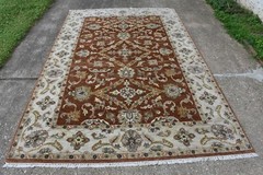Oriental Rug hand Knotted Indo Mahal 6×9 #551