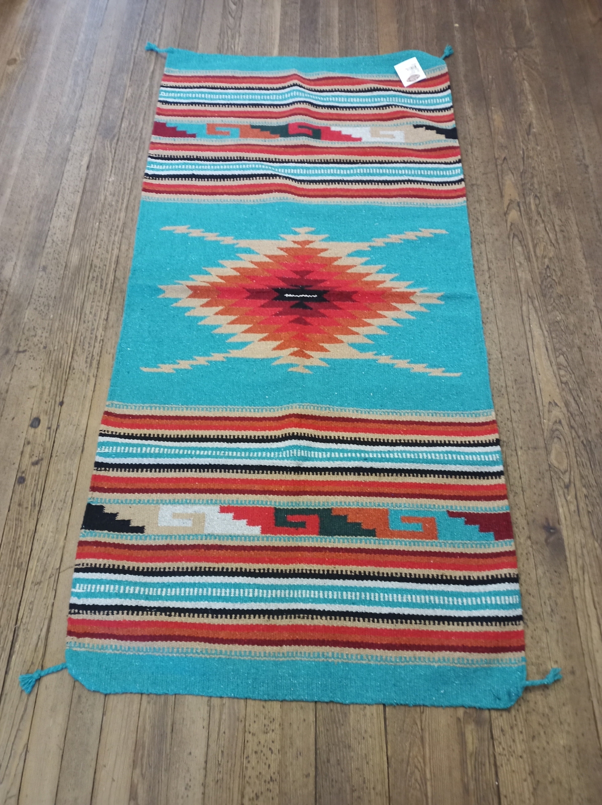 Handwoven Southwest Design Acrylic Rug; 32"x64" gallery