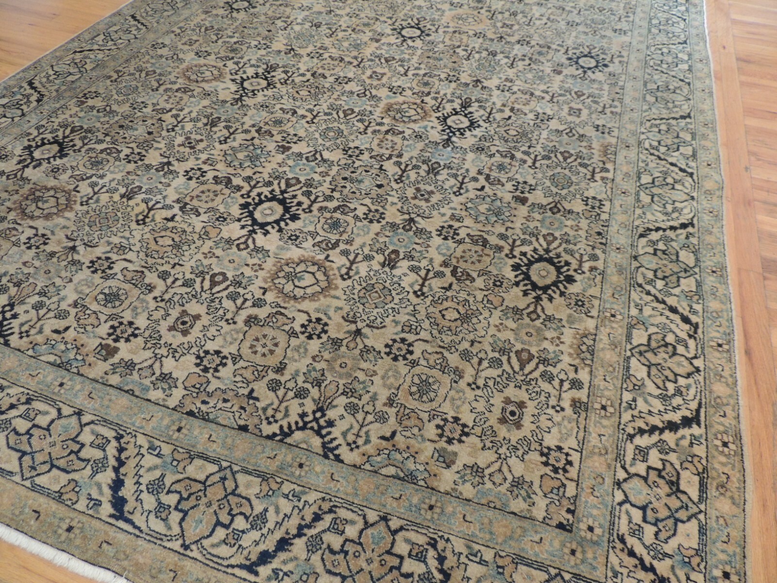 8x10, 8x11 Herize Oriental Area Rug wool Beige Blue Pink Salmon gallery