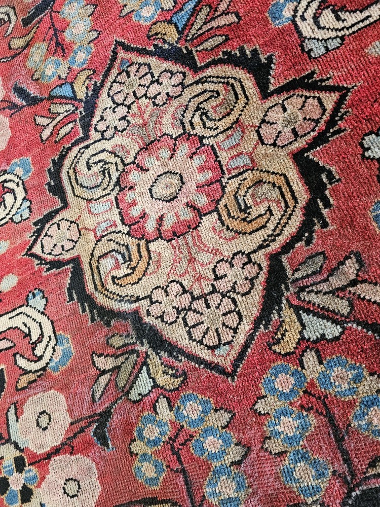 4.3 x 6.3 ANTIQUE KAZAK SHIRVAN VINTAGE TURKISH SERAPI HERIZ Hand Knotted