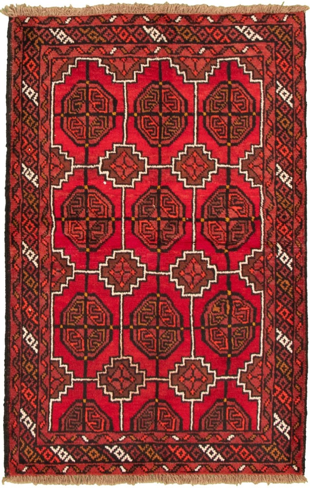 Vintage 3'5" x 5'5" Traditional Hand Knotted Vegetable Dye Wool Area Rug