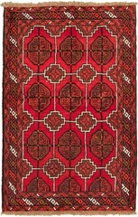 Vintage 3’5″ x 5’5″ Traditional Hand Knotted Vegetable Dye Wool Area Rug