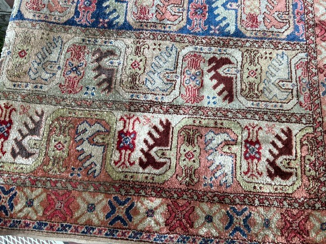 Vintage Beautiful Hand Knotted Turkish Kayseri Silk Rug , 22.5 in x 47 in gallery