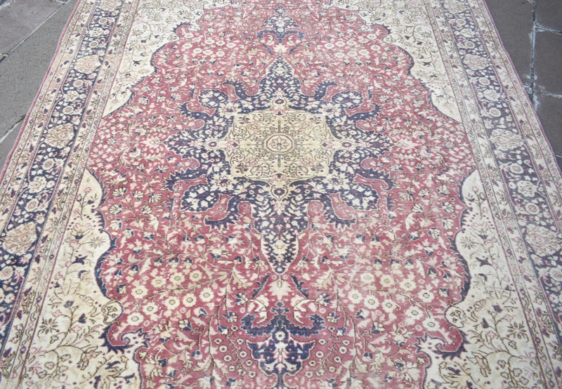 Vintage Turkish Rug 79'' x 117'' Muted Dye Rug Hand-knotted Rug Living Room Rug gallery