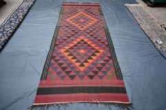 Antique Caucasian Kilim Rug 5×12 Hand Woven Turkish Shirvan Vintage Oriental Rug