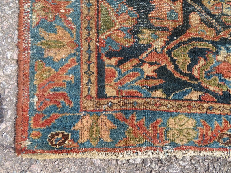 Authentic Distressed Antique Oriental Rug. 162cm X 110cm gallery