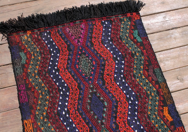 Turkish Rug 23''x89'' Oriental Multicolor Corridor Stairs Kilim Kitchen 1x7 Size gallery