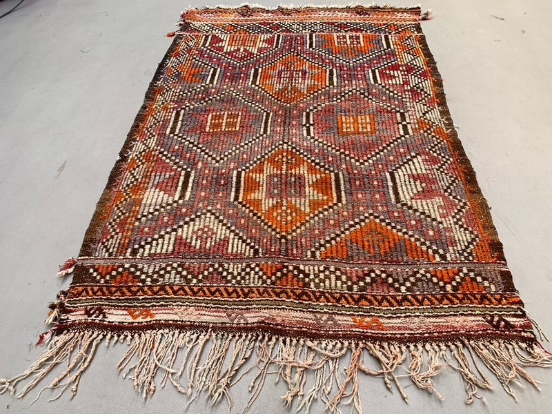 Vintage Turkish Kilim Rug 150x92 cm Wool Kelim, Medium gallery