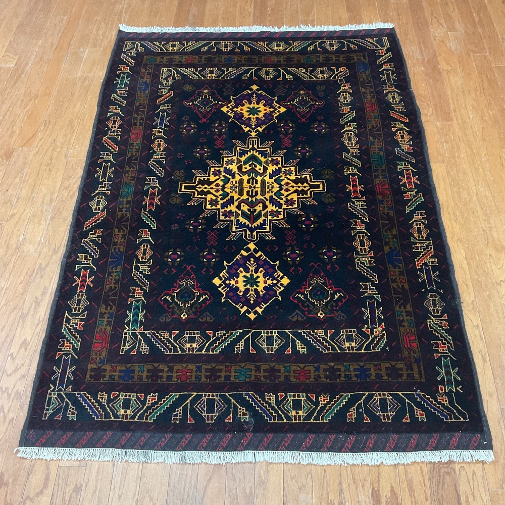 Handmade Afghan Tribal Balouchi Rug (4'4 x 6'4)