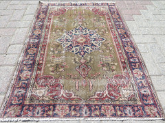 Turkish Rug, Handmade Carpet, Khaki Rug, Bedroom Rug, Modern Area Rugs 32″X46″