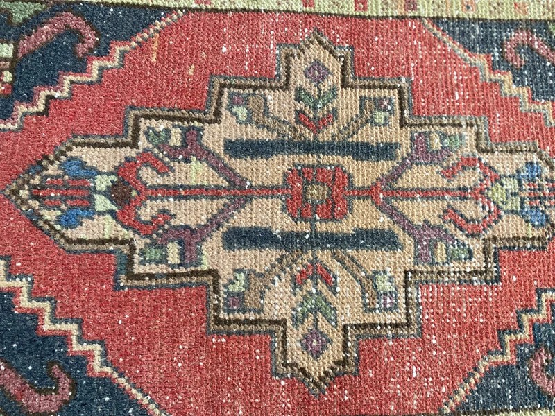 Beautiful Antique 1900-1930's Wool Pile Vegetable Dye Area Rug 1'9" x 3' gallery