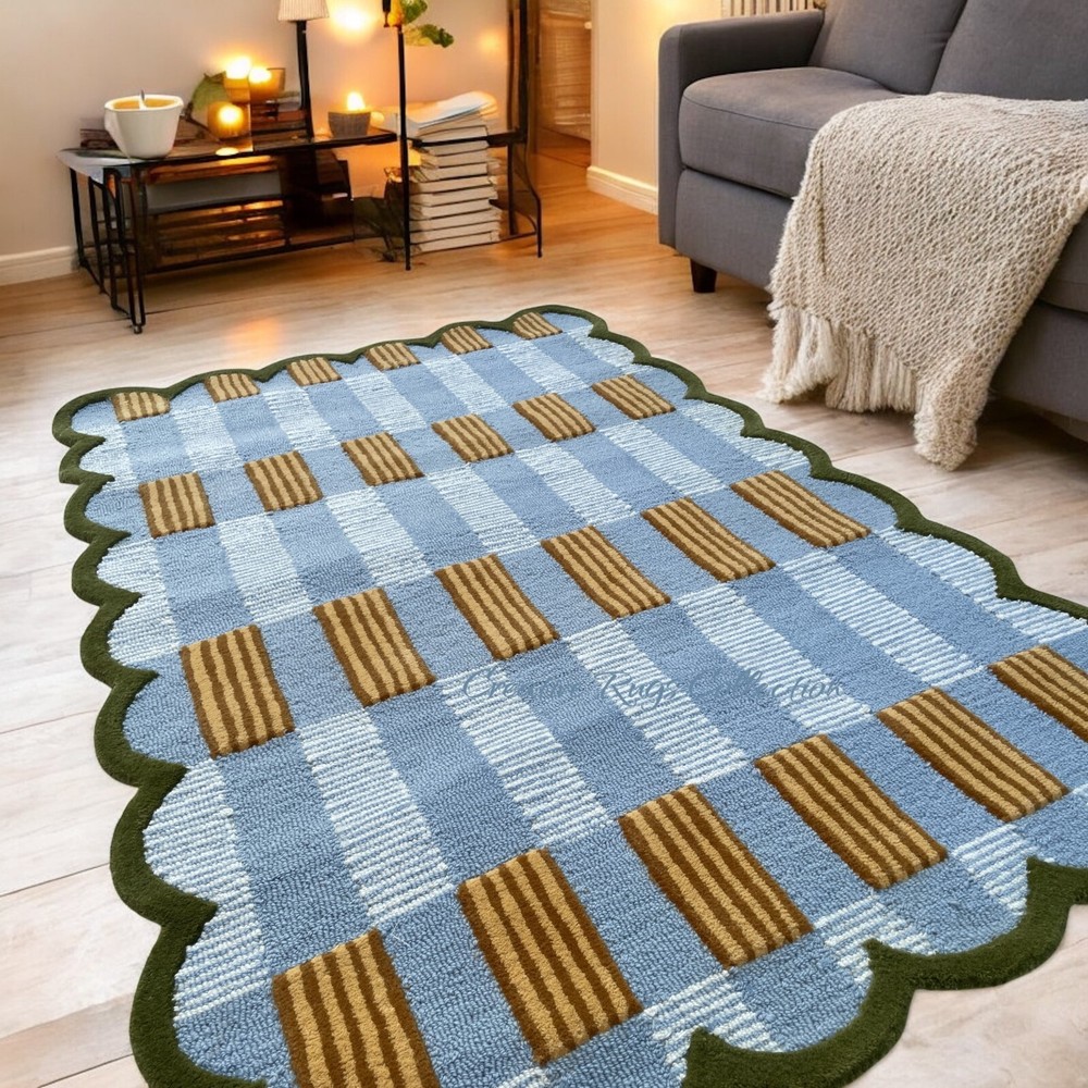 RUG | HANDMADE SCALLOPED RUG | PLIAD RUG MODERN HANDMADE RUG WITH CUSTOMISATION