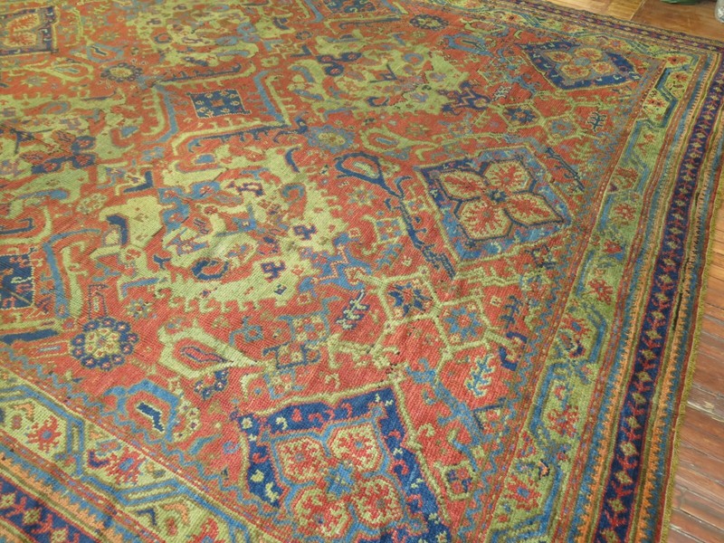 Antique Decorative Turkish Oushak Ushak Rug Palace Size 11''x22'4'' gallery
