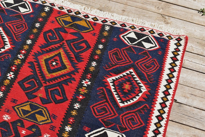 Turkish Kilim Rug 44''x68'' Handwoven Van Kilim 112x175cm Wool Vintage Area Rug gallery